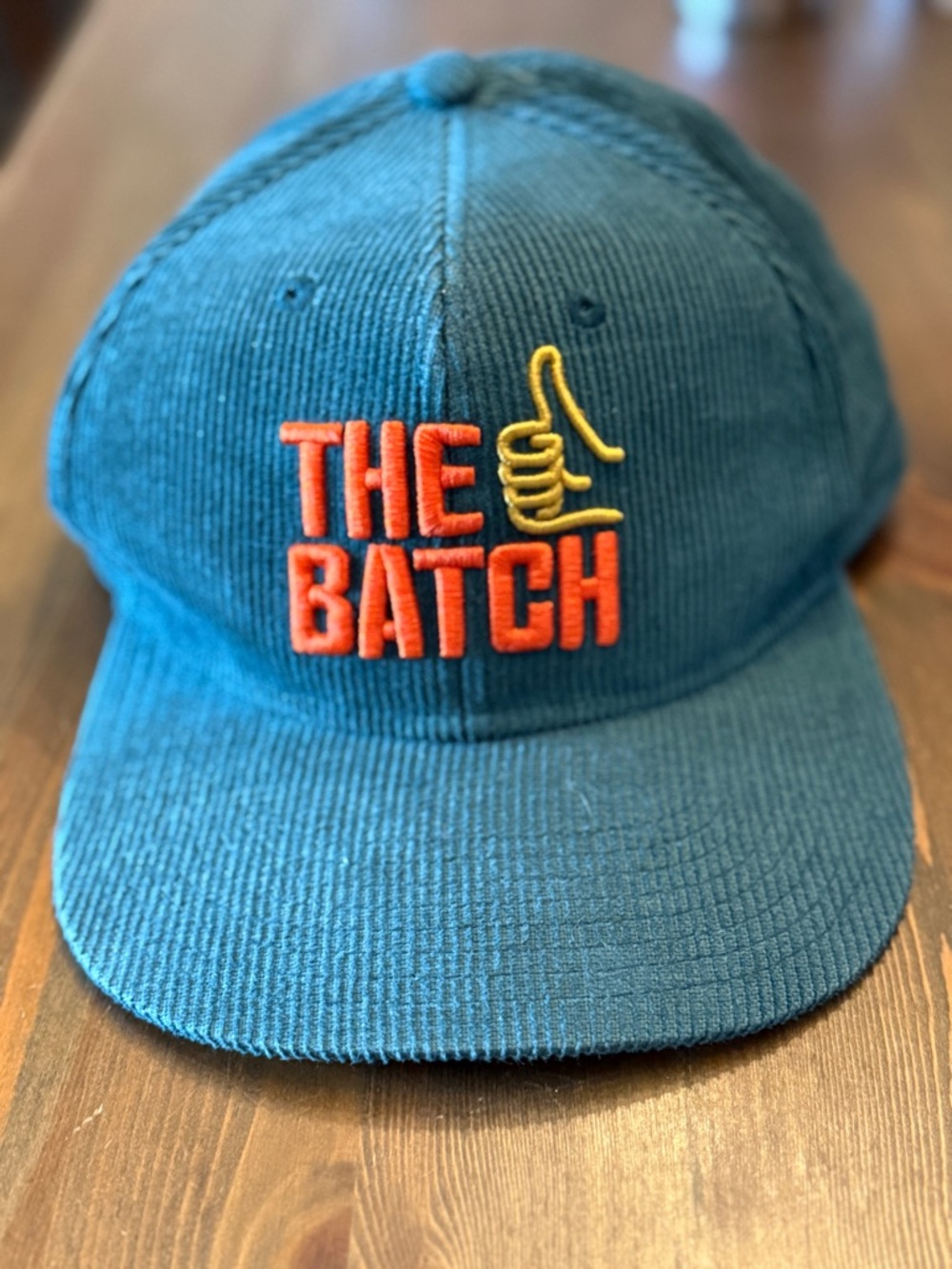 The Batch Hat Teal Corduroy SnapBack Baseball Cap. I